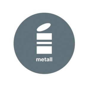 rund etikett for metall produsert av røros produkter
