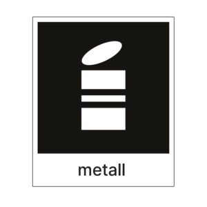sort etikett for metall produsert for røros produkter