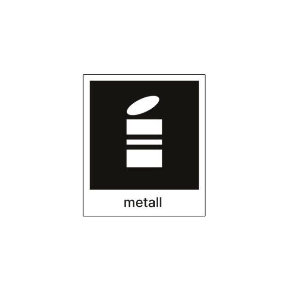 liten sort etikett for metall produsert for røros produkter