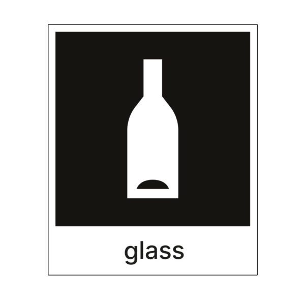 sort etikett for glass produsert av røros produkter