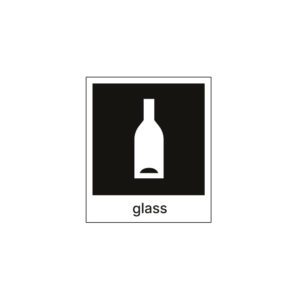liten sort etikett for glass produsert for røros produkter