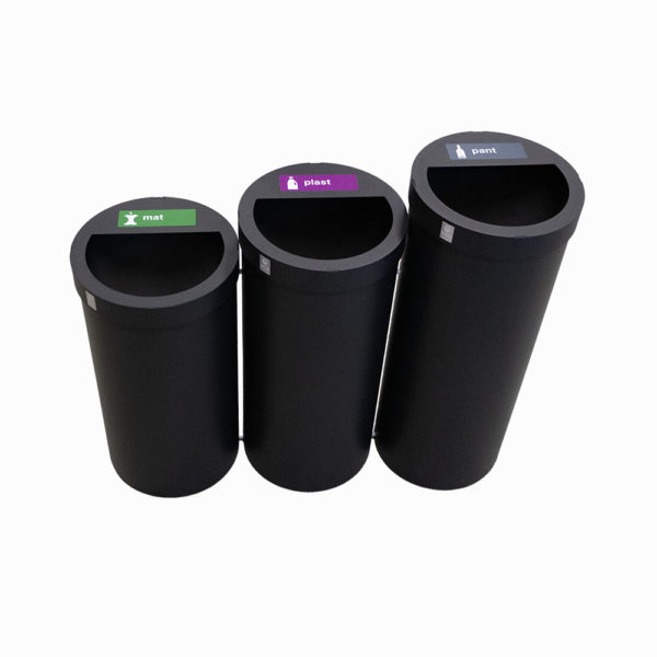 HOP avfallsbeholdere for effektiv kildesortering. 3 ulike størrelser, 35, 42 og 50 liter. Produktbilde.